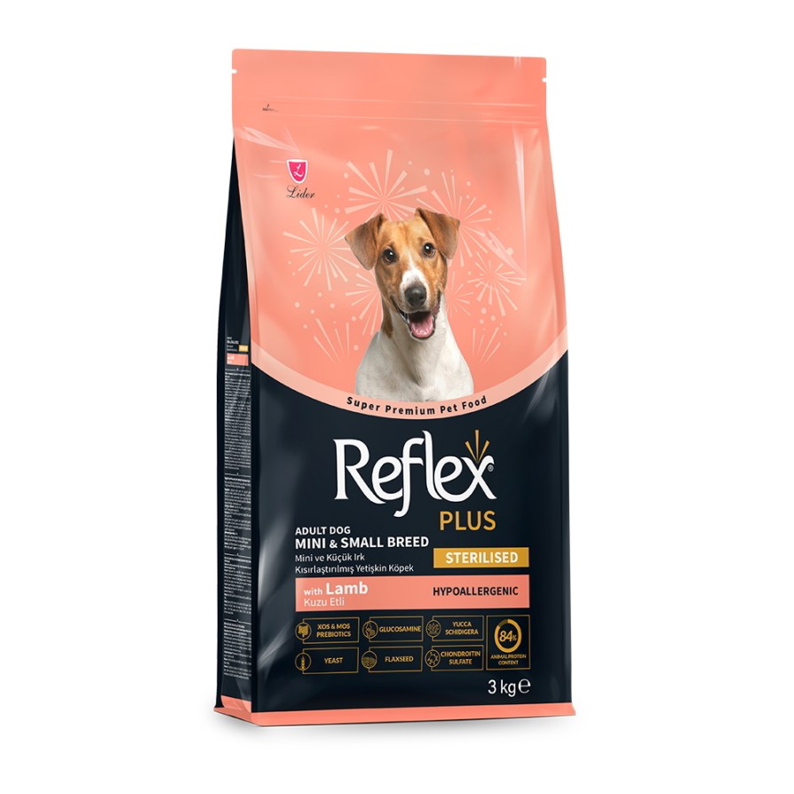REFLEX PLUS MINI SMALL BREED STERILISED ADULT DOG LAMB 3kg ΣΚΥΛΟΣ