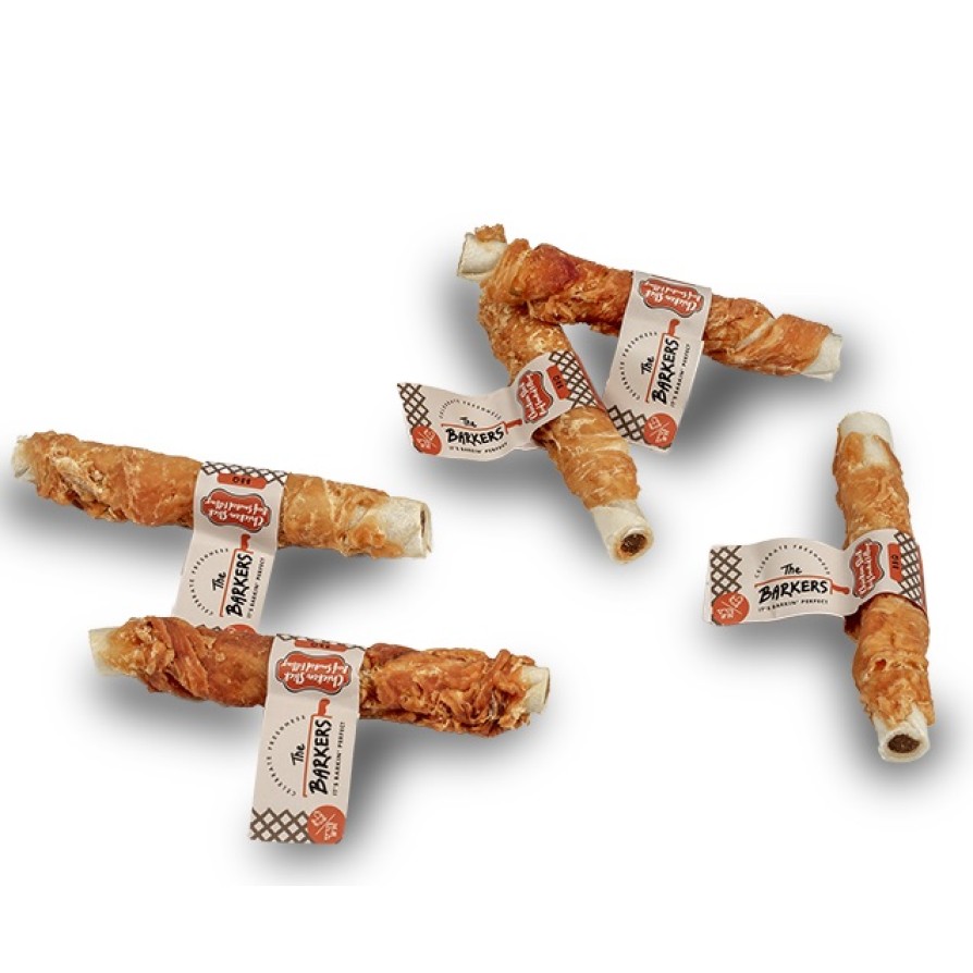 THE BARKERS CHICKEN STICK WITH BEEF SMOKED FILLING 13CM 28gr THE BARKERS