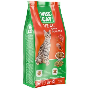 WISE CAT VEAL WITH POULTRY 400gr