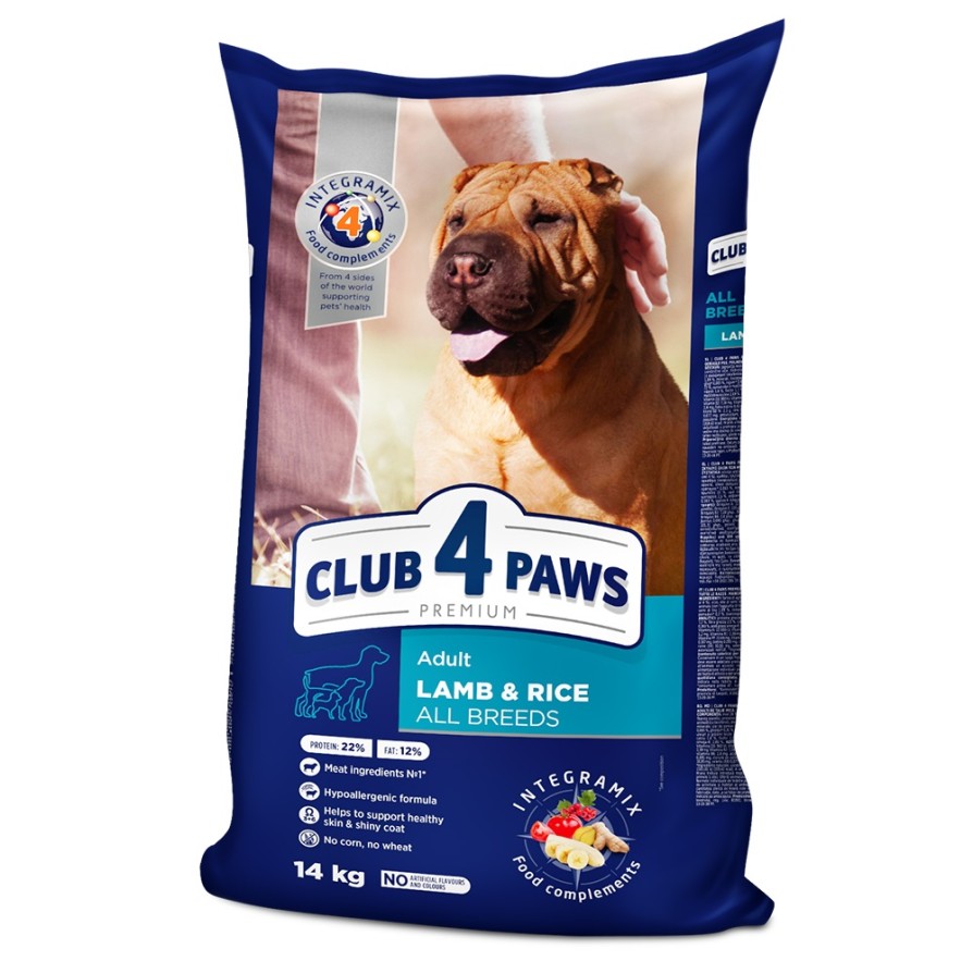 C4P Dog Adult All Breeds Lamb&Rice 14kg CLUB4PAWS