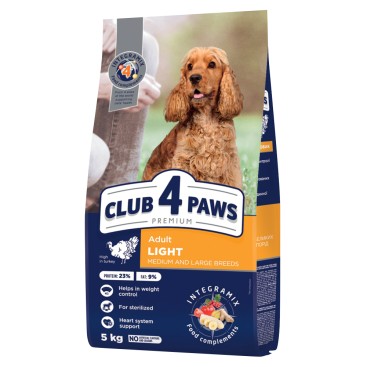 Club 4 Paws Dog Adult Md/Lg Light Turkey 5kg