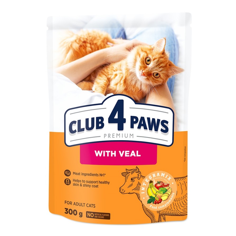 C4P Cat Adult Veal 300gr CLUB4PAWS