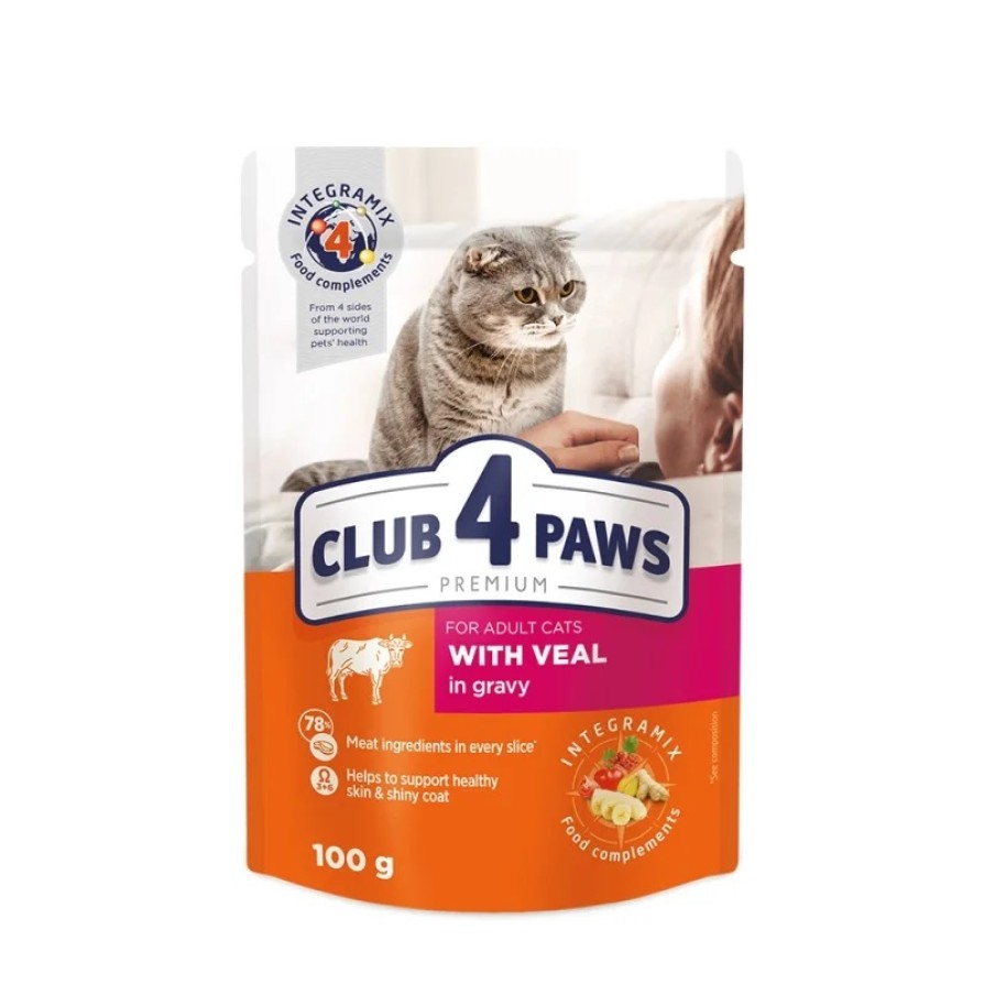 Club 4 Paws Cat Adult Veal Gravy 100gr ΓΑΤΑ