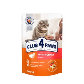 Club 4 Paws Cat Adult Turkey Jelly 85gr