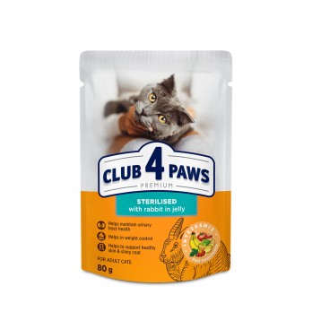 Club 4 Paws Cat Sterilized Rabbit Jelly 80gr