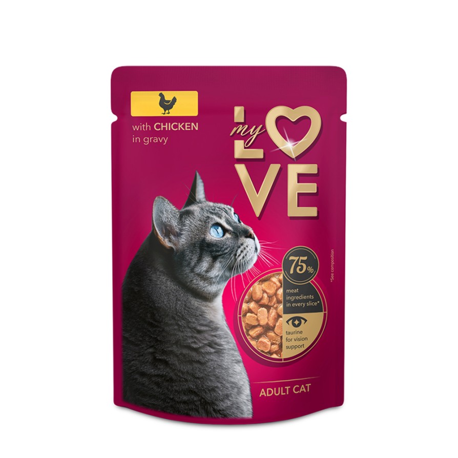 MYLOVE Wet Cat Adult Chicken 85gr MYLOVE