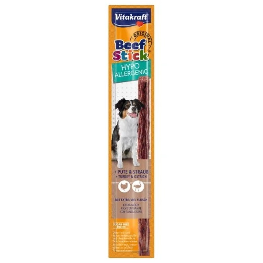 VITAKRAFT BEEF STICK-Υποαλλεργικό με Γαλοπούλα & Στρουθοκάμηλο 1ΤΜΧ 12GR ΣΚΥΛΟΣ