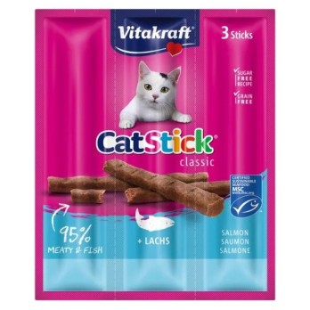 VITAKRAFT Λιχουδία Γάτας Mini Stick Σολομός & Πέστροφα 3sticks