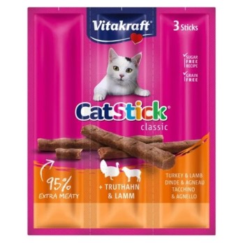 VITAKRAFT Λιχουδία Γάτας Mini Stick Γαλοπούλα & Αρνί 3sticks