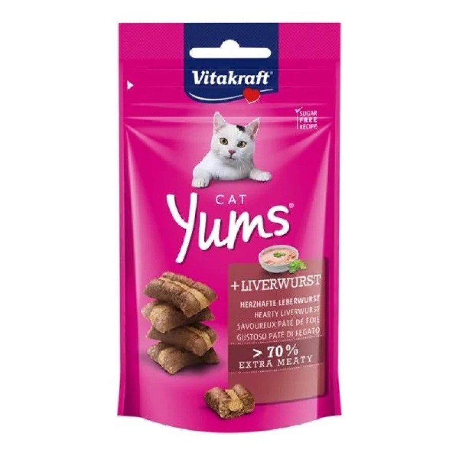 VITAKRAFT CAT YUMS ΓΕΜΙΣΤΕΣ ΛΙΧΟΥΔΙΕΣ ΜΕ ΣΥΚΩΤΙ 40GR VITAKRAFT