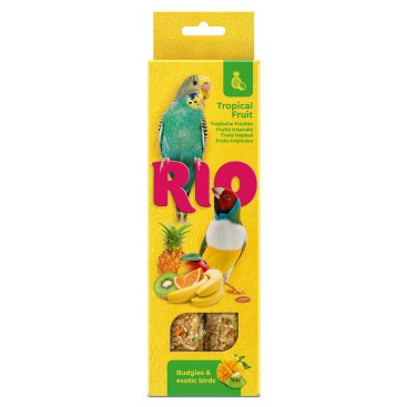 RIO Sticks για παπαγαλάκια & εξωτικά πτηνά με τροπικά φρούτα 2x40g