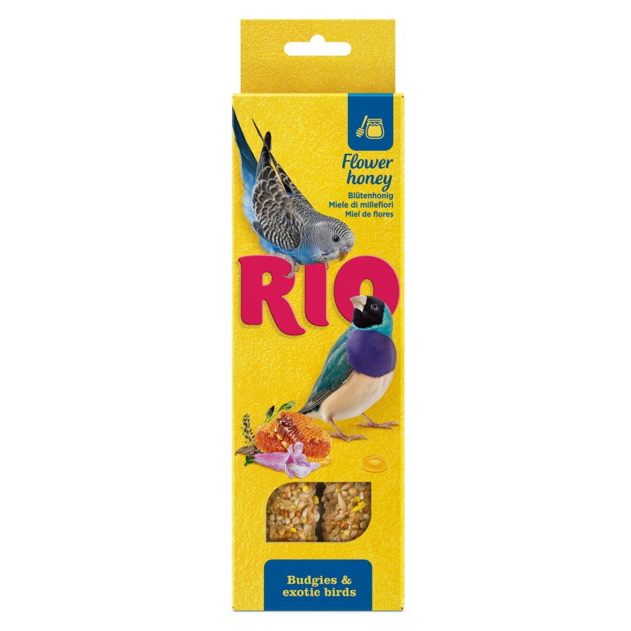 RIO Sticks για παπαγαλάκια και εξωτικά πτηνά με μέλι 2x40g 