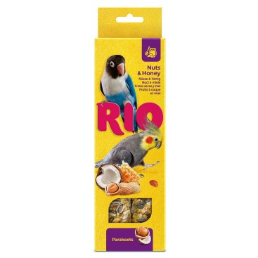 RIO Sticks για μεσαίους παπαγάλους με μέλι και ξηρούς καρπούς 2x75g