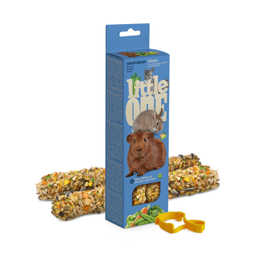 LITTLE ONE Sticks με λαχανικά για ινδικά χοιρίδια, κουνέλια και τσιντσιλά 2x60g 