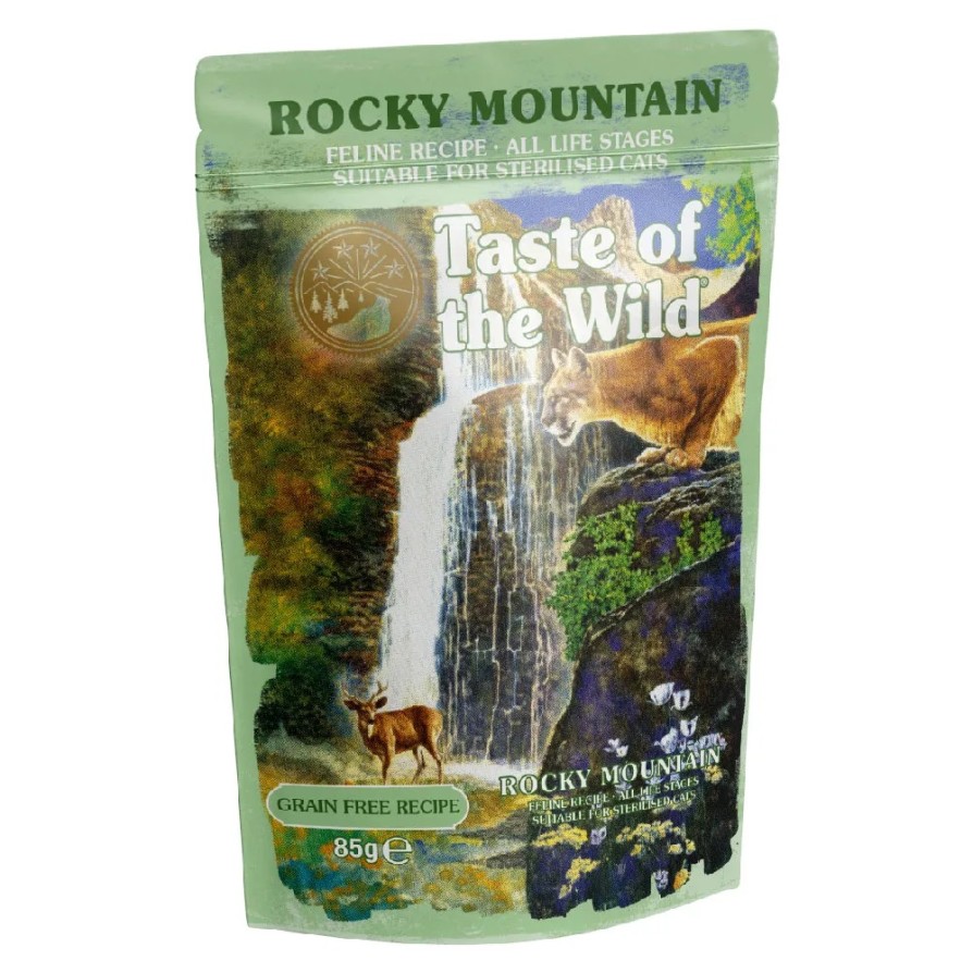 TASTE OF THE WILD CAT POUCH ROCKY MTN CHUNKS 85GR ΓΑΤΑ