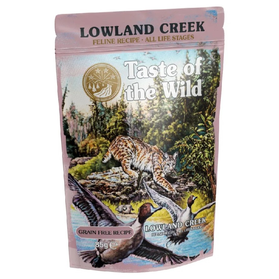 TASTE OF THE WILD CAT POUCH LOWLAND CREEK CHUNKS 85GR ΓΑΤΑ