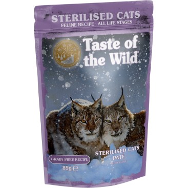 TASTE OF THE WILD CAT POUCH ALS STERILE PATE 85GR