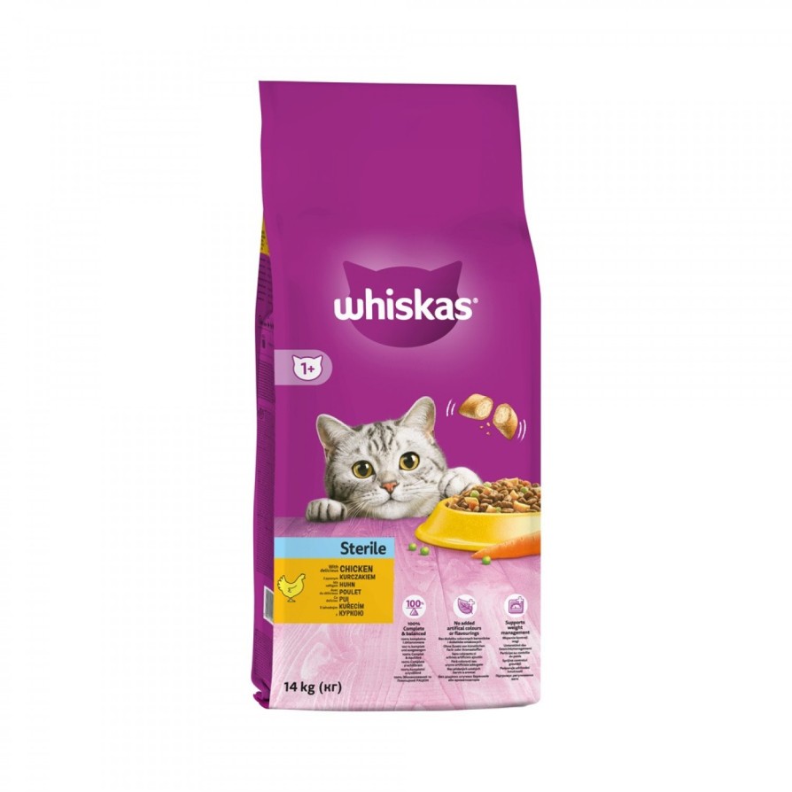 WHISKAS STERILISED 14KG WHISKAS