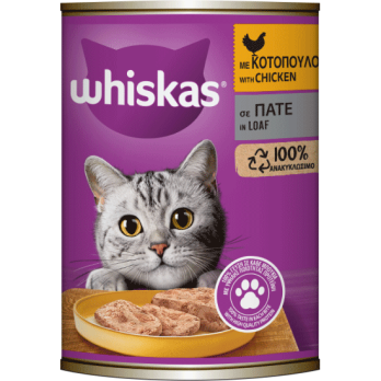 WHISKAS CAT PATE με Κοτόπουλο 400gr