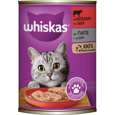WHISKAS CAT PATE με Μοσχάρι 400gr