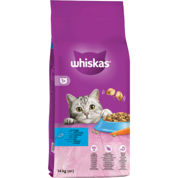WHISKAS DRY ADULT με Τόνο 14KG