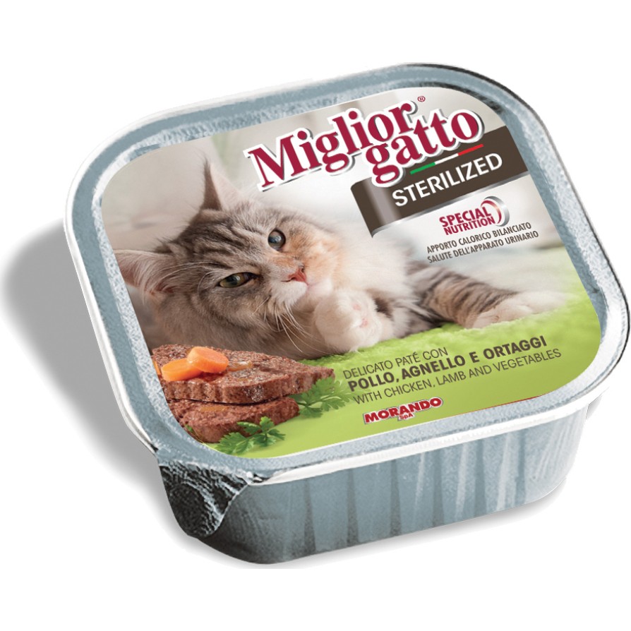 MIGLIOR GATTO STERILISED ΠΑΤΕ ΚΟΤΟΠΟΥΛΟ & ΑΡΝΙ 100GR MIGLIOR GATTO