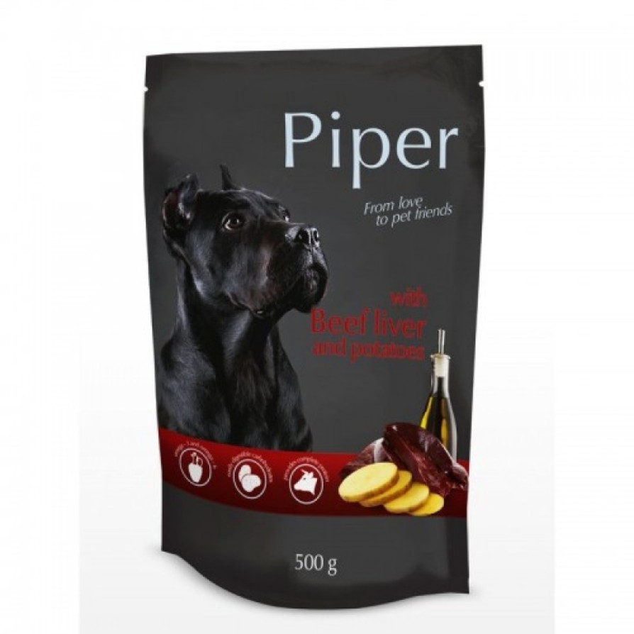PIPER ADULT ΣΥΚΩΤΙ ΒΟΔΙΝΟ &ΠΑΤΑΤΑ POUCH 500GR PIPER