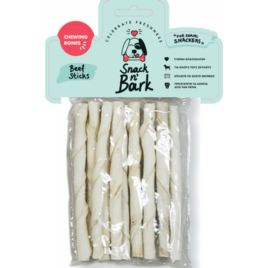 Snack n' Bark Twisted stick Ασβεστίου 12.5cm 5-7gr 20 τμχ SNACK N'BARK