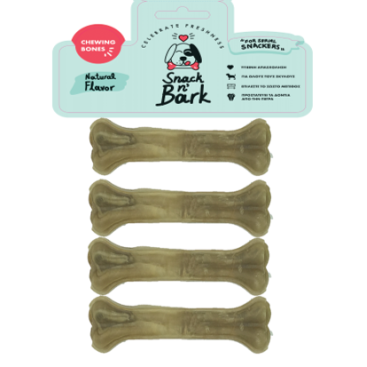 Snack n' Bark Συμπαγή Κόκκαλο Φυσικό 10cm 45gr 4τμχ