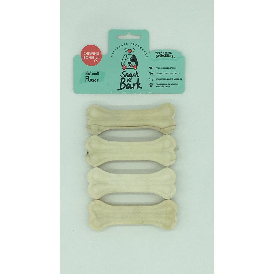 Snack n' Bark Συμπαγή Κόκκαλο Ασβεστίου 10cm 45gr 4 τμχ SNACK N'BARK