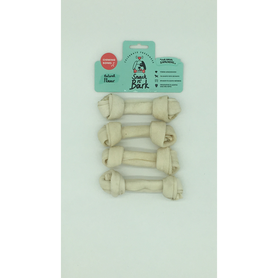 Snack n' Bark Κόκκαλο Κόμπος Ασβεστίου 11cm 30gr 4 τμχ SNACK N'BARK