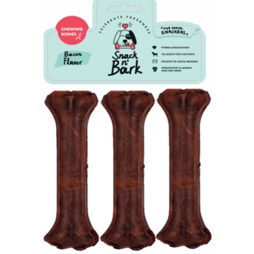 Snack n' Bark Bone pressed with flavor bacon 13cm 55gr 3τμχ