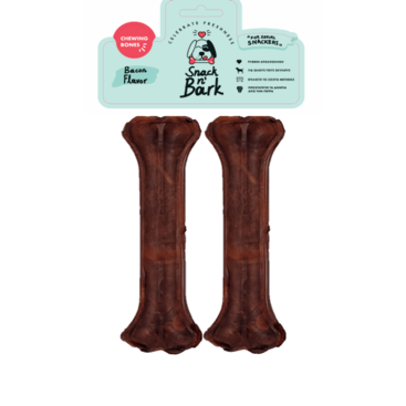 Snack n' Bark Bone pressed with flavor bacon 16cm 90gr 2τμχ