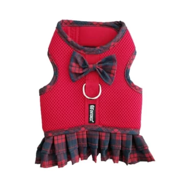 MESH HARNESS RED PLAID & SKIRT XL