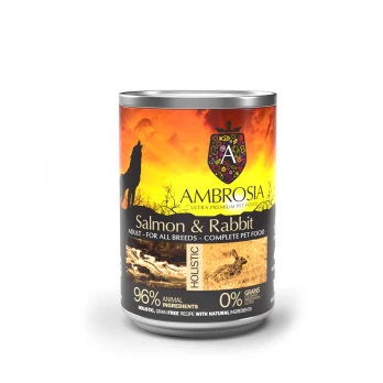 AMBROSIA GRAIN FREE ADULT SENSITIVE SALMON & RABBIT 400gr *προς Κ*