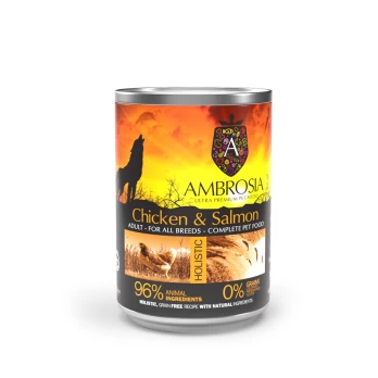 AMBROSIA GRAIN FREE ADULT FRESH CHICKEN & SALMON 400gr *προς Κ*