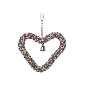 NOBBY Παιχνίδι Πτηνών heartcotton flexible w/ bell multicolor 27x21cm