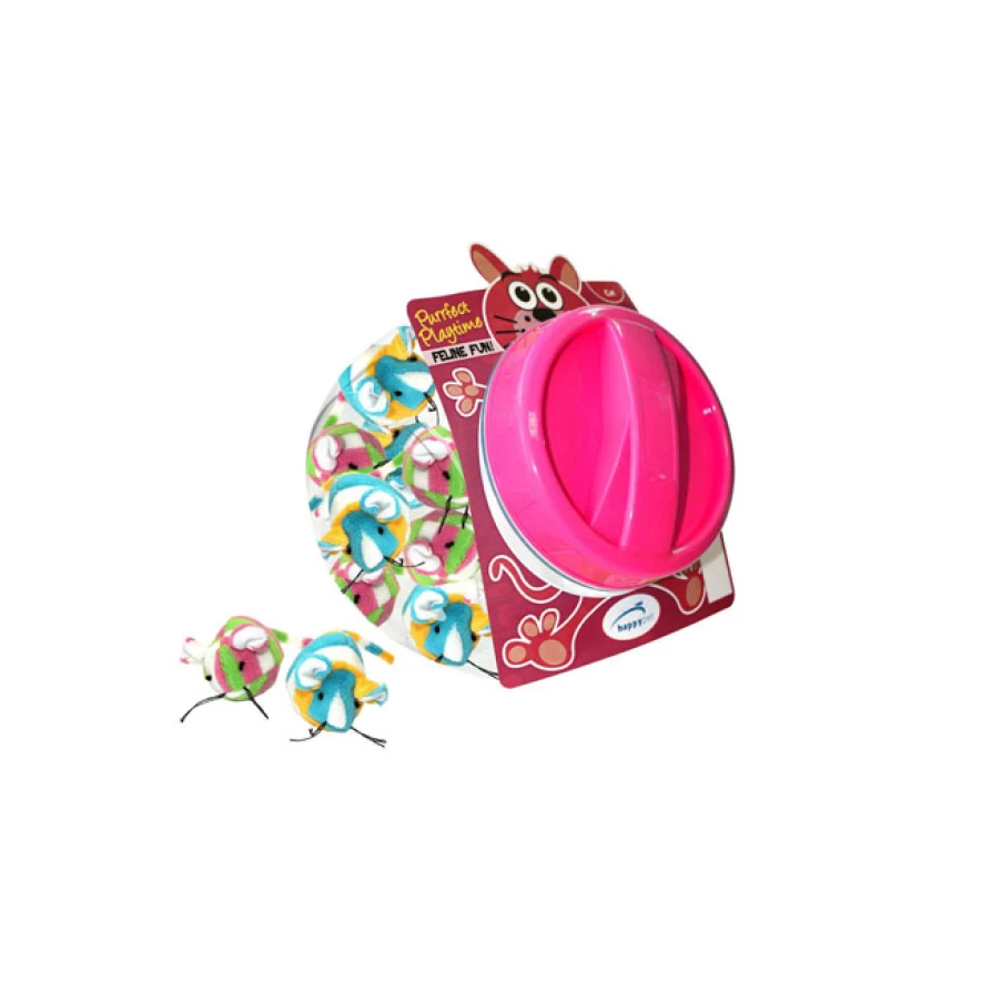ΠΑΙΧΝΙΔΙ ΓΑΤΑΣ CANDY STRIPE MICE TOY ΔΙΑΦΟΡΑ