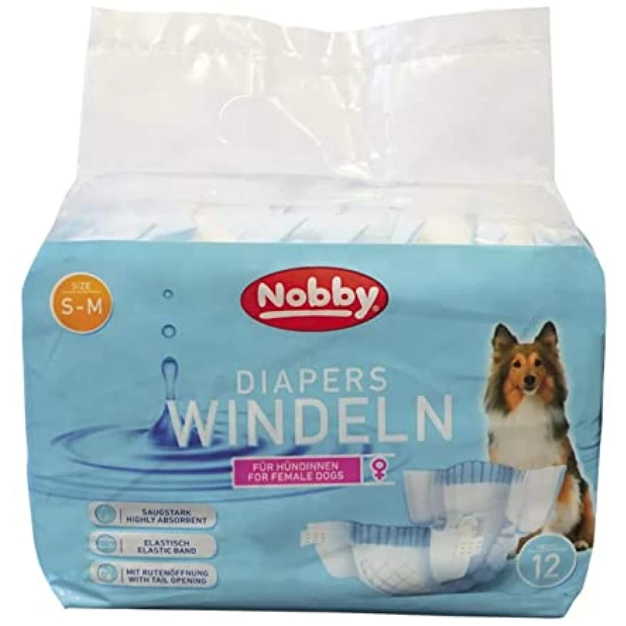 NOBBY DIAPERS F.FEMALE DOGS x12 SMALL ΠΑΝΕΣ