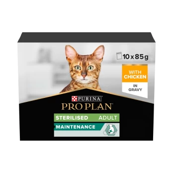 PRO PLAN ADULT STERILISED MAINTENANCE με Κοτόπουλο MULTIBOX 10X85gr