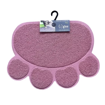 GLEE Πατάκι Τουαλέτας PAW ΣΚΟΥΡΟ ΡΟΖ 45x60cm