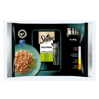 SHEBA DELICATEZZE σε Ζελέ με Ανάμεικτες επιλογές 4x85GR (Πολυσυσκευασία)