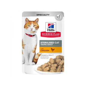 HILL'S SP FELINE Adult Sterilised Κοτόπουλο 85gr