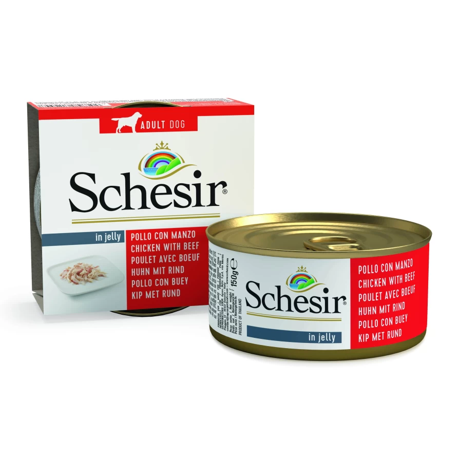 SCHESIR DOG σε Ζελέ με Κοτόπουλο & Μοσχάρι 150gr