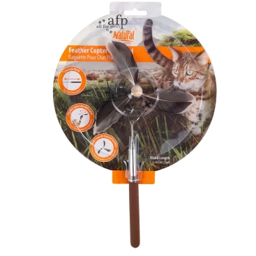 AFP Παιχνίδι Γάτας Instincts Feather Copter Wand Καφέ
