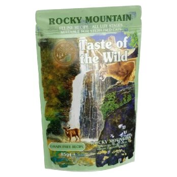 TASTE OF THE WILD CAT POUCH ROCKY MTN CHUNKS 85GR