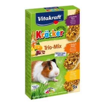 VITAKRAFT KRACKER TRIO για Ινδικά Χοιρίδια με Σταφύλια, Μέλι & Εσπεριδοειδή 3sticks