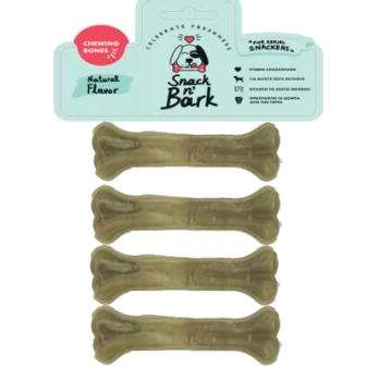 Snack n' Bark Συμπαγή Κόκκαλο Φυσικό 10cm 45gr 4τμχ
